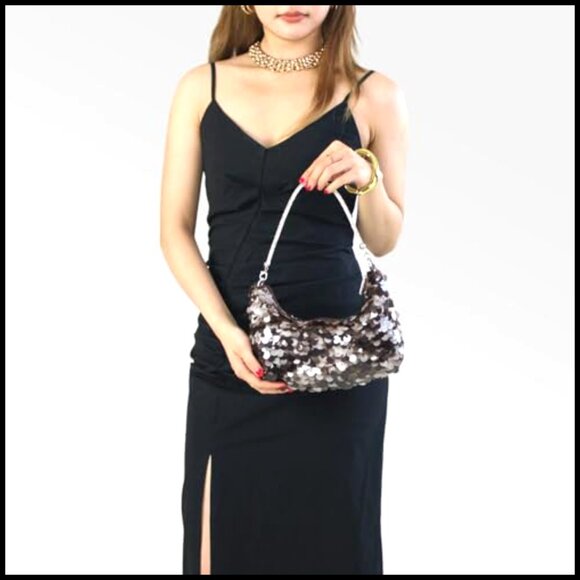 Sparkly Sequin Clutch Evening Bag Elegant Glitter Shoulder Purse for Party